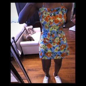 Multicolored Halter Dress